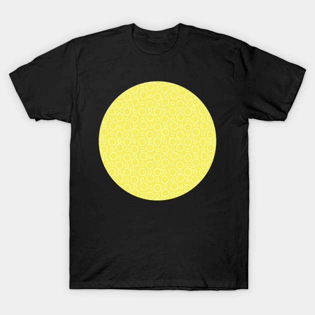 Lemon Bubbles. A simple, modern design in lemon and white. T-Shirt by innerspectrum